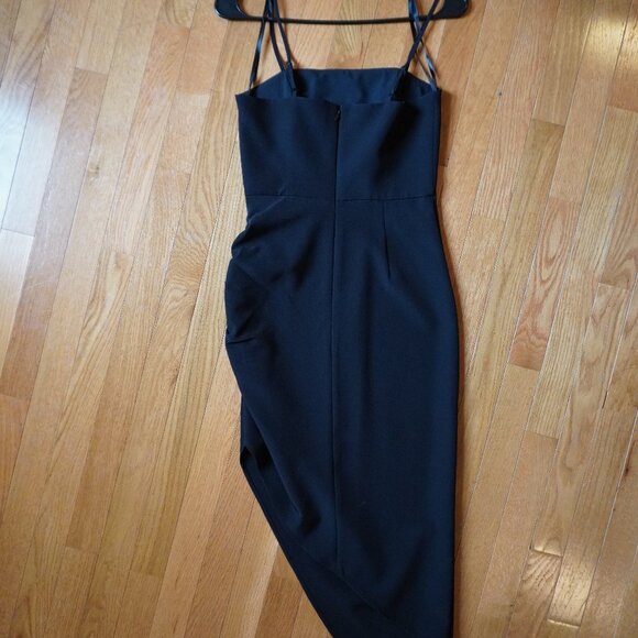 Gianni Bini Harling Crepe Square Neck Sleeveless Asymmetrical Hemline Midi Dress - Picture 5 of 10